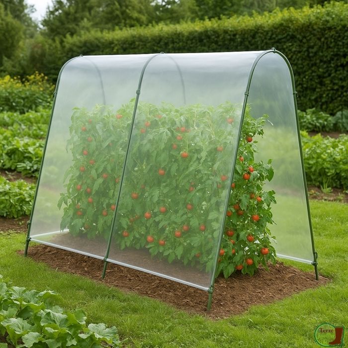 Estufa de tomates com lona