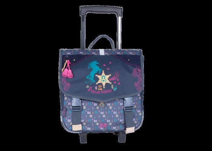 Rolling schoolbag - STALLA BIANCA - Stella Bianca Western - 38 cm - 2 compartments - Girl