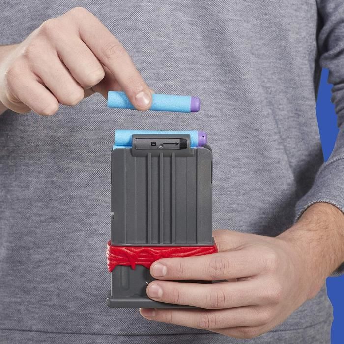Nerf Fortnite SMG-E - NERF - Blaster motorisé avec chargeur 6 fléchettes - Violet
