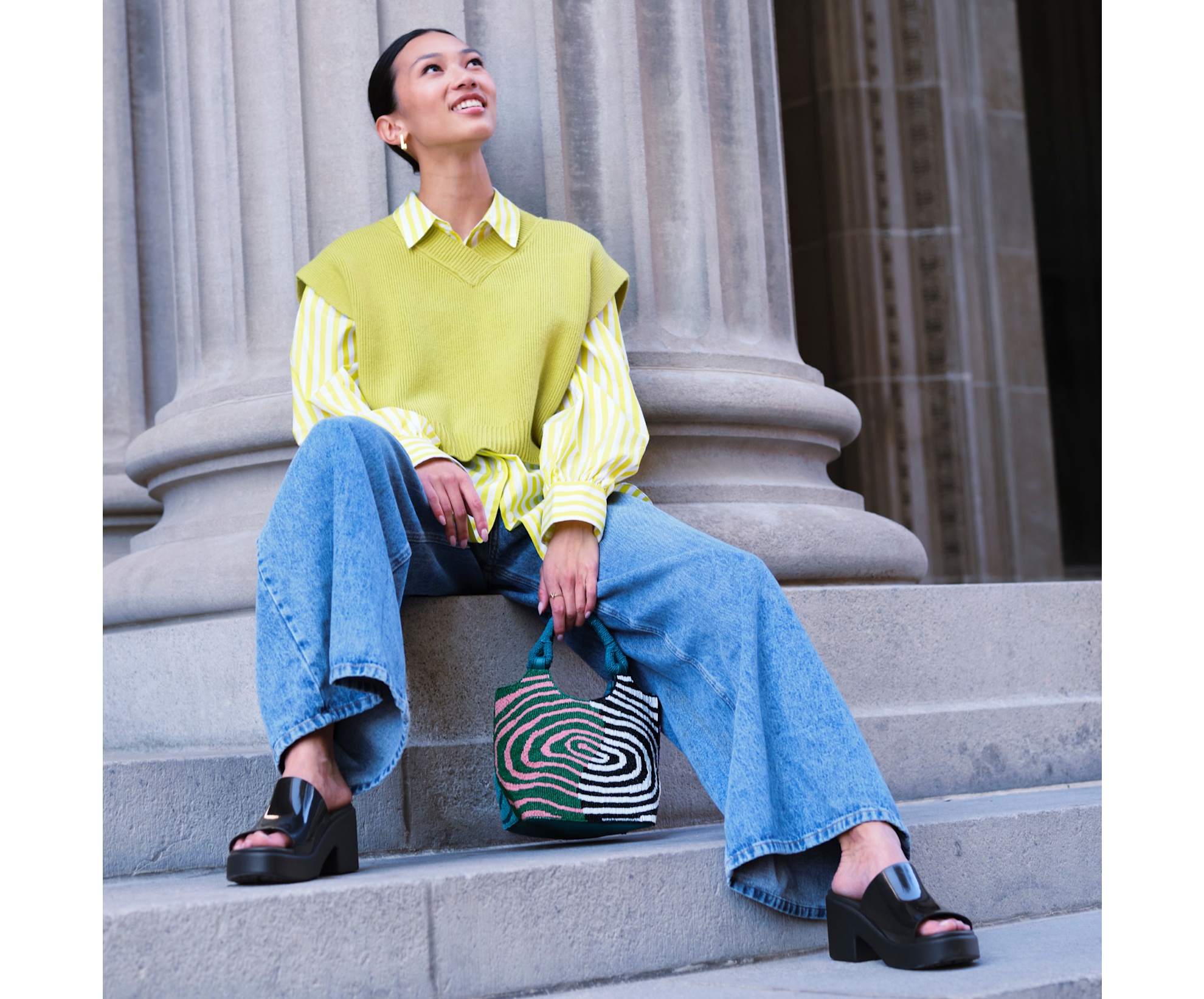 Brooklyn Slide High Shine Heel - Sandal