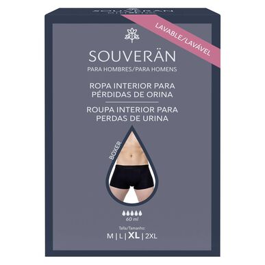 Boxer SelenaCare pour incontinence masculine, noir, XL, 1 unité.