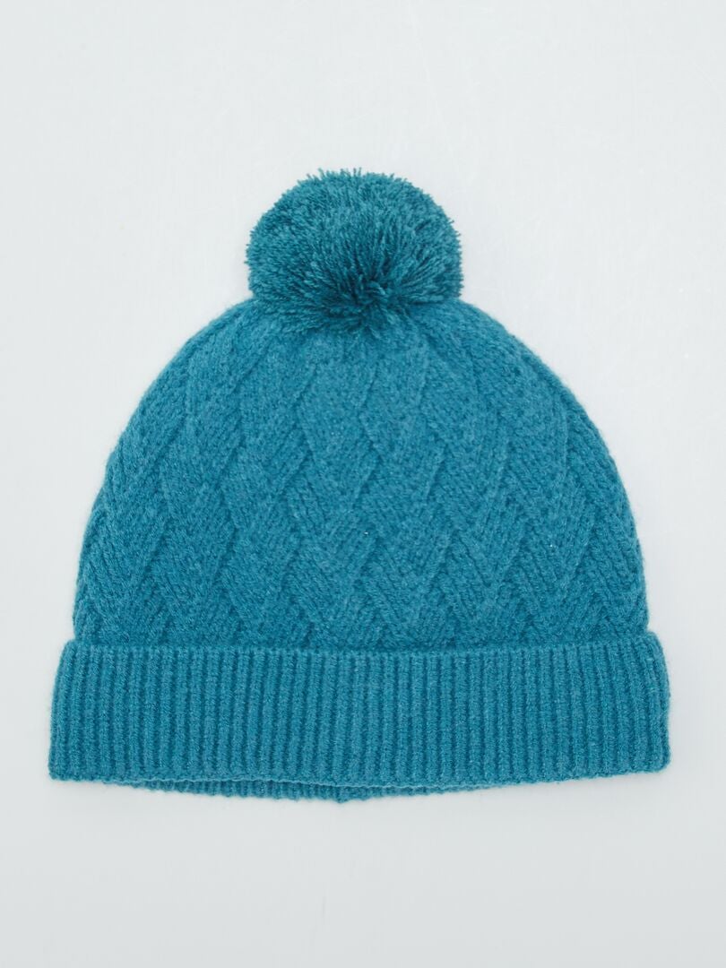 Gorro de punto estampado - AZUL