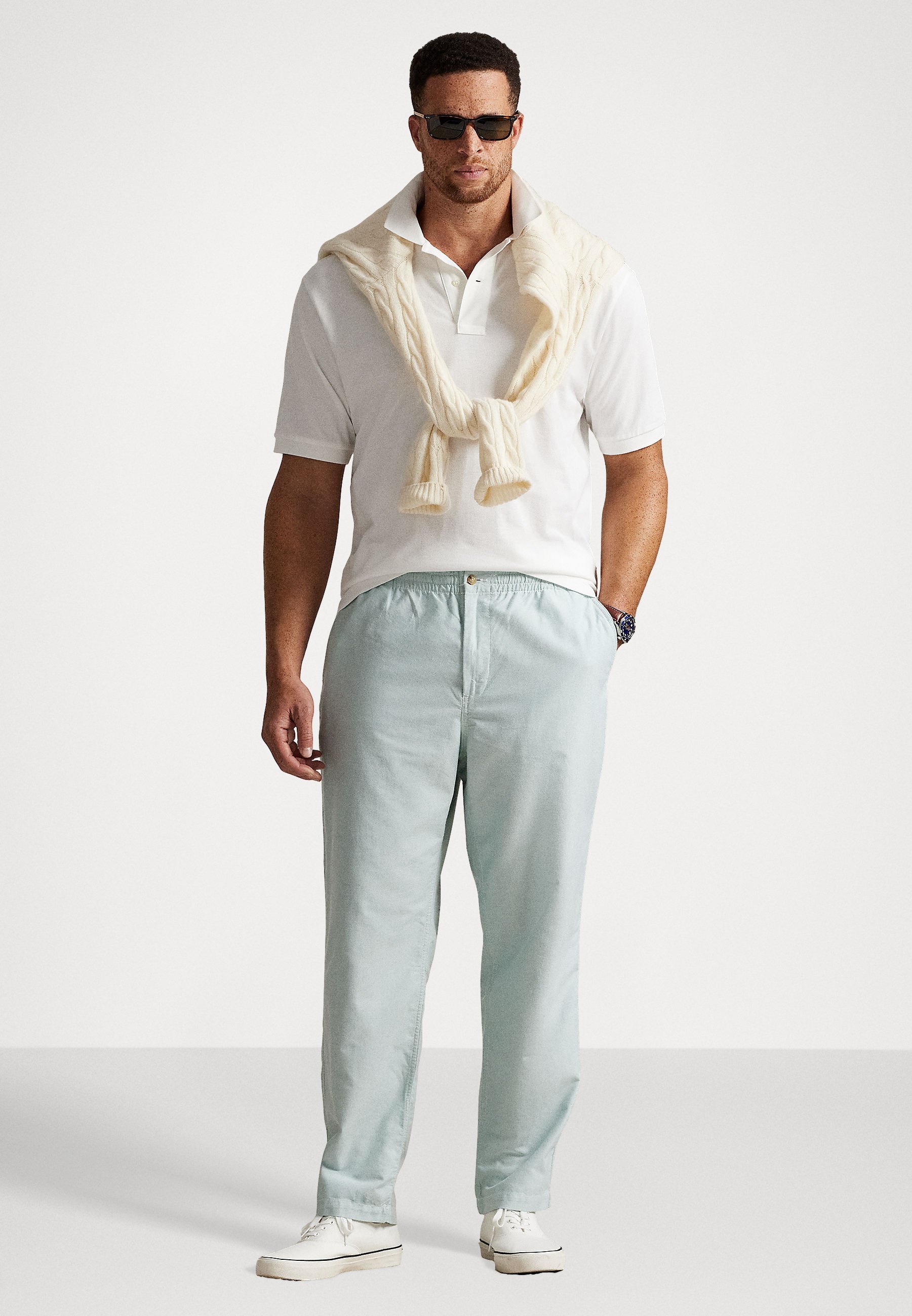 Polo Ralph Lauren Big & Tall POLO PREPSTER CLASSIC FIT OXFORD BROEK - Chino's - fatigue