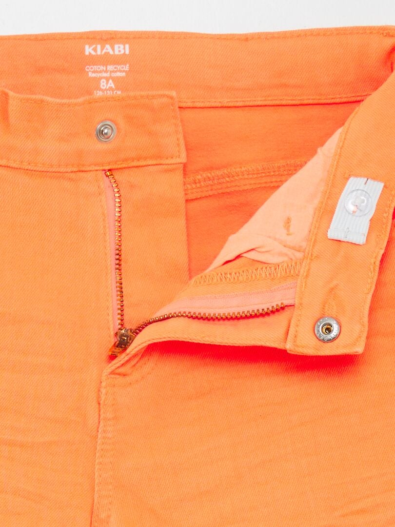 Bermudas de mezclilla - NARANJA