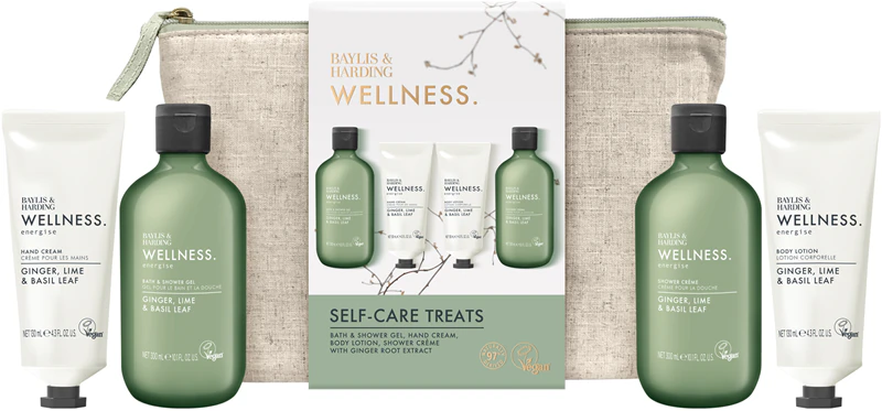 Baylis & Harding Wellness. Darčeková sada na telo so zázvorom, limetkou a bazalkovými listami.