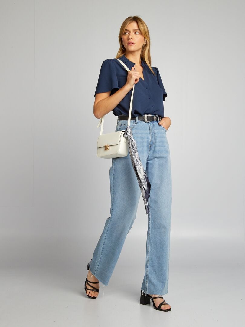 Zachte blouse - Marineblauw