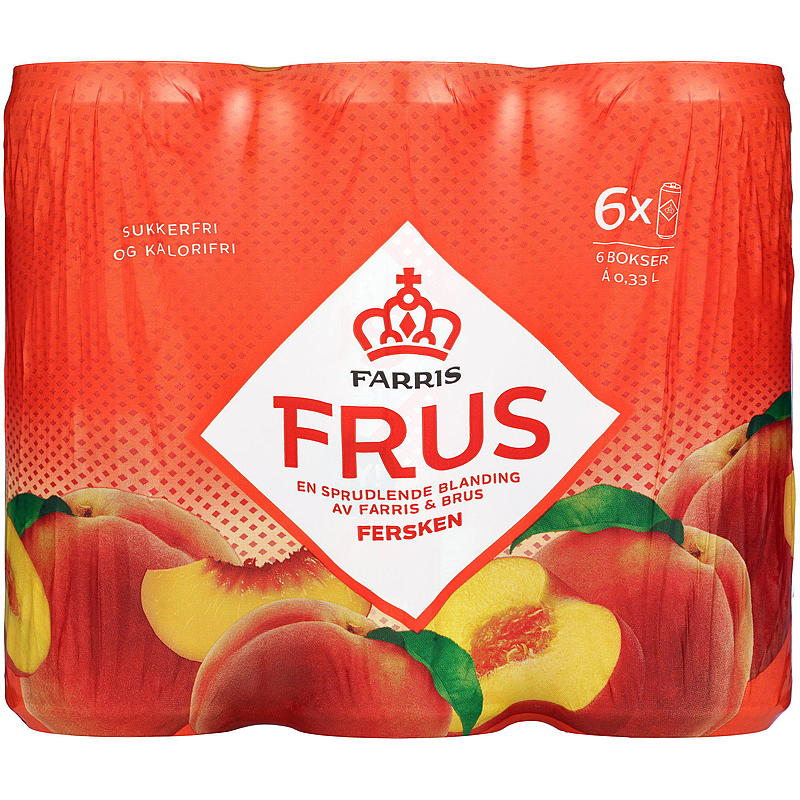 Farris Farris Frozen 0,33 l eske 6-pakning fersken