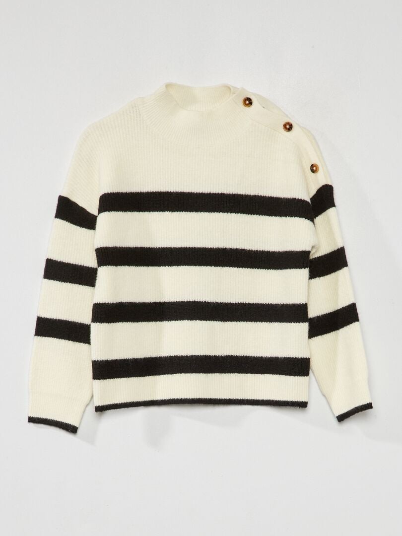 Matrozentrui met lange mouwen - Beige/Zwart