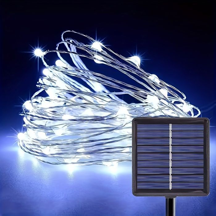 Luci a stringa solari - 200 LED - 22 m - Multicolore - 8 modalità - Illuminazione per esterni