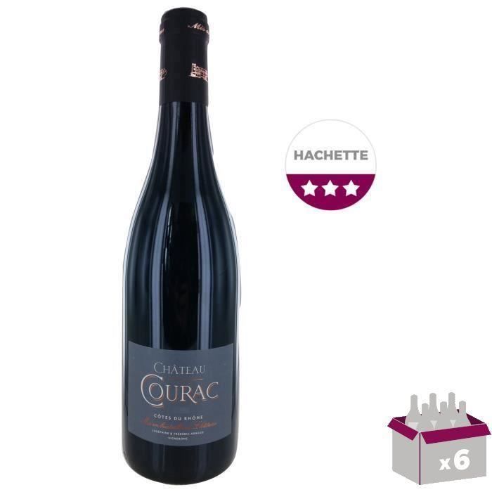 Château Courac Côtes du Rhône - Vin Rouge de la Vallée du Rhône 2023 x6