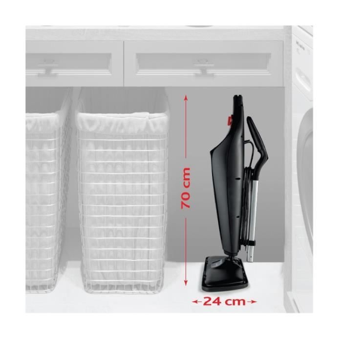 Balai vapeur - VILEDA - Steam Mop XXL - Tampon de nettoyage pivotant - Lavable - Noir
