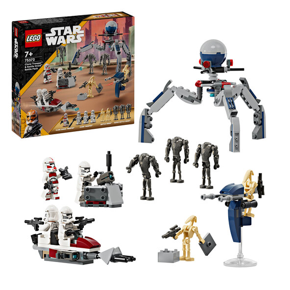 Pachet de luptă Star Wars™ Clone Trooper™ și Battle Droid™ 75372