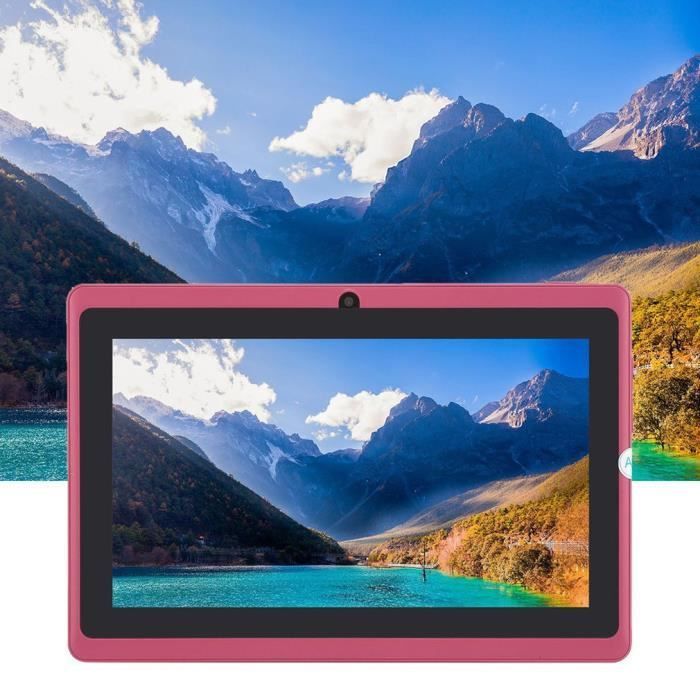 Tablet per bambini Android 4.4 Quad Core Q88 da 7 pollici - Rosa - 512 MB + 4 GB