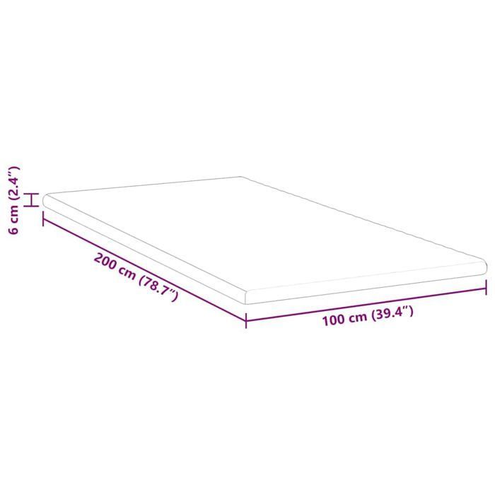 Topmadras i skum - vidaXL - Hvid - Jacquardstof - 100x200x6 cm - PU-skum - Kantstøtte - Indendørs brug