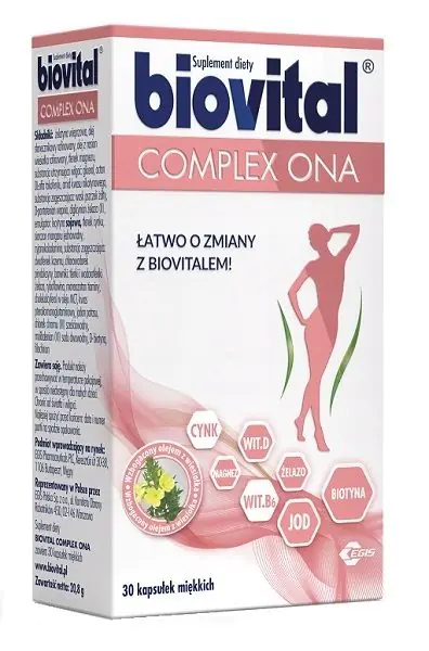 Biovital Complex Ona, Zestaw witamin i minerałów dla kobiet, Kapsułki