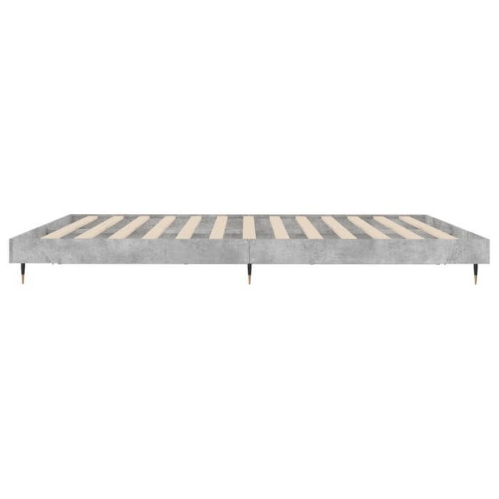 Gris 200 x 200 cm - Cama de madera - Carga máxima 150 kg - Estructura de cama - Colchón no incluido - Hormigón Gris 200x200 cm 005_842426