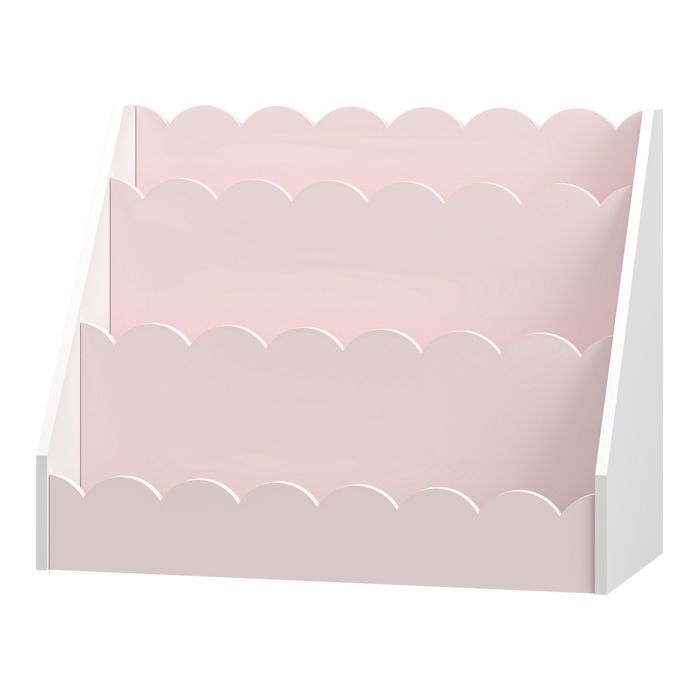Estantería infantil Vestnes, 48 x 61 x 30 cm, rosa y blanco.