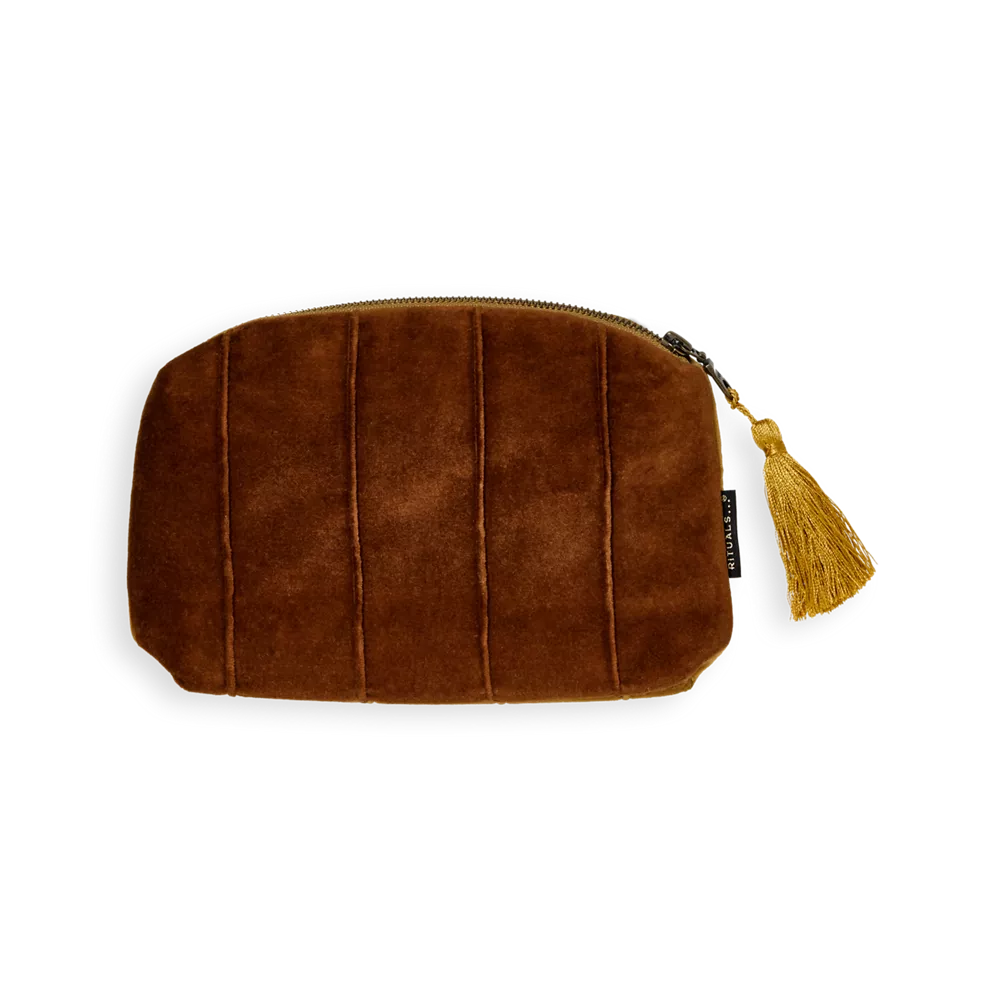 Neceser de maquillaje House of Rituals Vellore Collection, estuche pequeño de terciopelo de algodón.