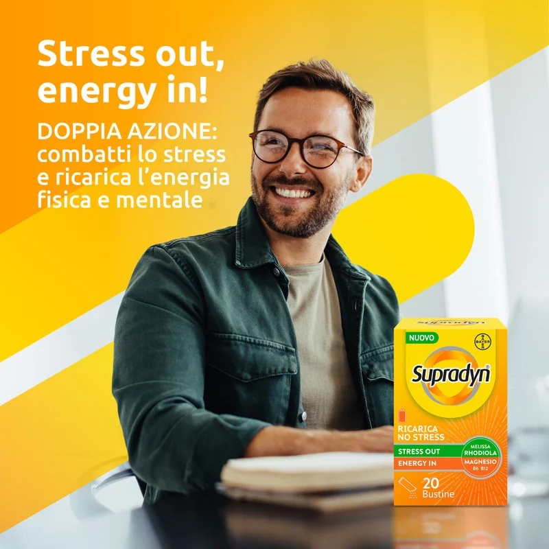 SUPRADYN Supradyn Recharge Sem Estresse 20 sachês suplemento alimentar de vitaminas e magnésio