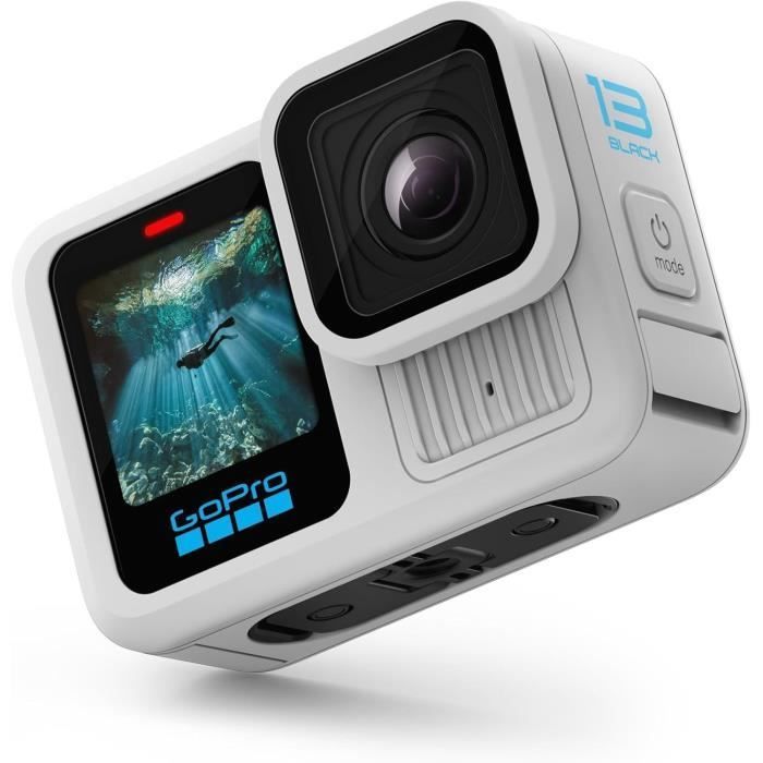 Caméra sport - GoPro - HERO13 Black - Blanc polaire - Étanche - Garantie 2 ans