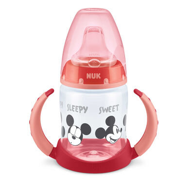Silikonová láhev Nuk Mickey Girl s učení 6m 150ml