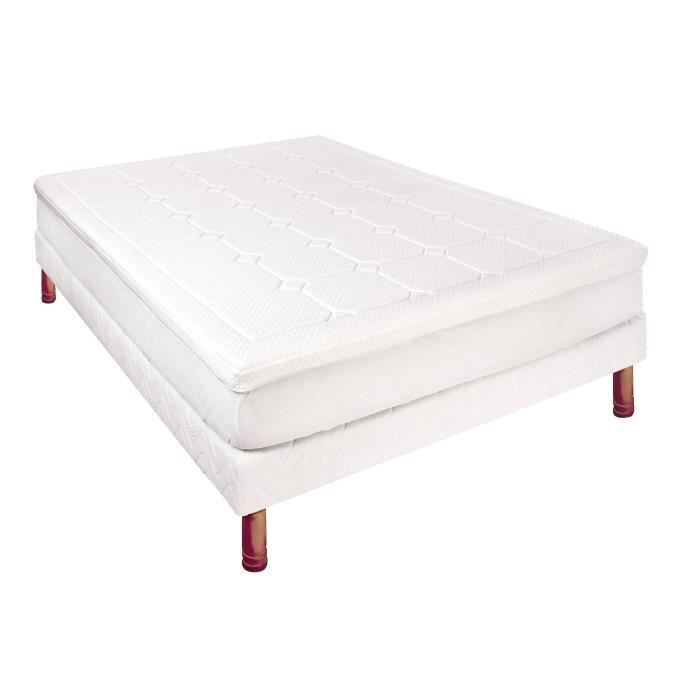 Cubrecolchón LESTRA - 140x190 cm - Espuma viscoelástica - Sensible a la temperatura - 6 cm de grosor