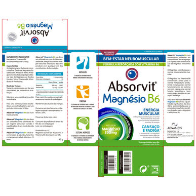 Absorvit Muscle Wellness -lisäravinne Magnesium B6 60 tablettia 60 tablettia