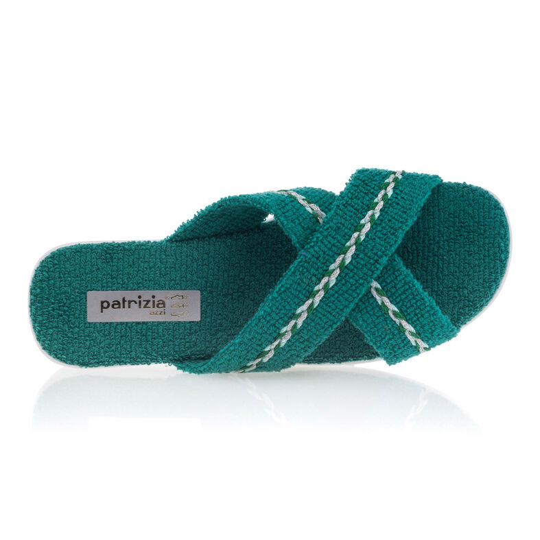 Pantuflas verdes para mujer
