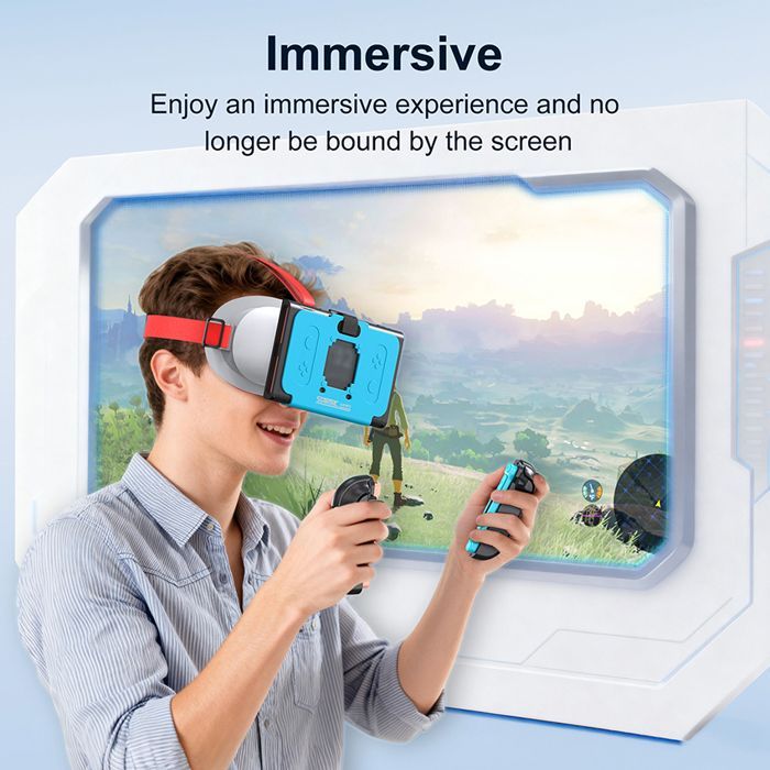 Óculos de Realidade Virtual para Nintendo Switch 2 - Imersão 3D HD - Ajustáveis para Distância Interpupilar e Miopia (0-800°) - Presente de Natal Ideal