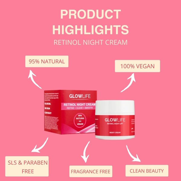 Crema de noche con retinol Glowlife 50 ml