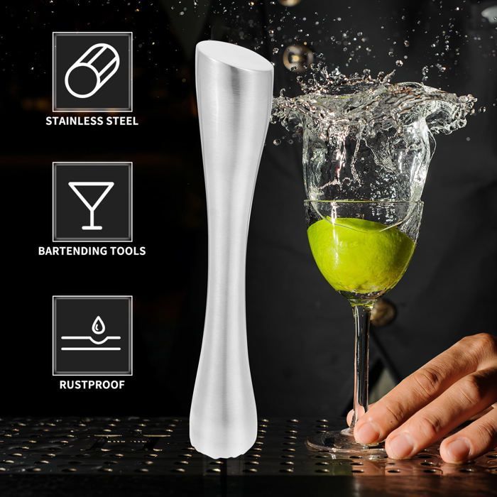 Exprimidor de limones de acero inoxidable, martillo para hielo, triturador de tallos, prensa de frutas