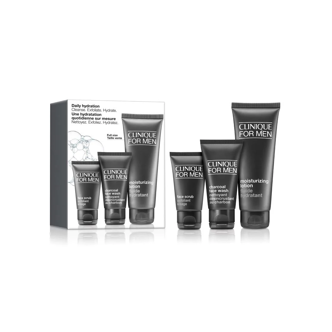 Clinique For Men DAILY HYDRATION - per una skincare routine completa - Cofanetto Idratante, Crema viso uso quotidiano
