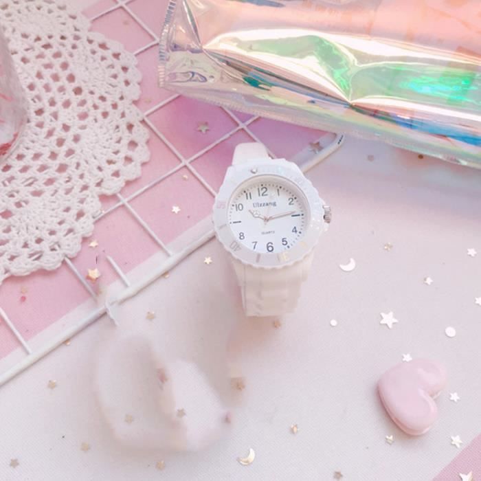 Conjunto de reloj infantil para niñas + pulsera blanca de margarita de alta calidad para adolescentes: regalo perfecto para niños.