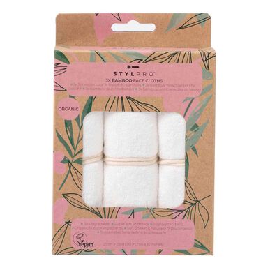 STYLPRO Bamboe Gezichtsdoekjes, Milieuvriendelijke Gezichtsreinigingsdoekjes met Bamboe, 3 stuks.