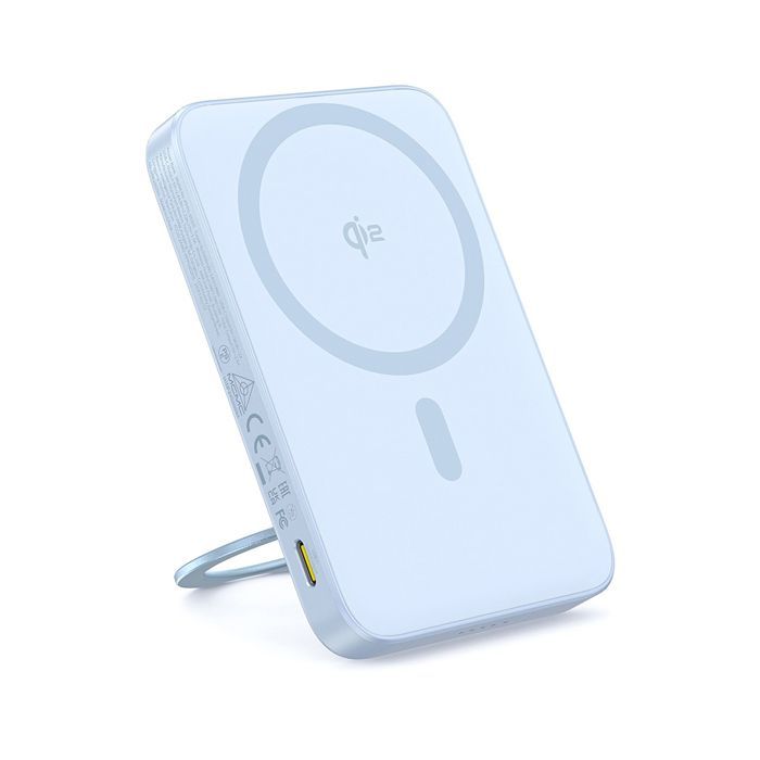 Baseus PicoGo Type-C Powerbank, Qi2, 20W, 5000mAh, met Type-C-kabel (P10076800213-01) - Blauw