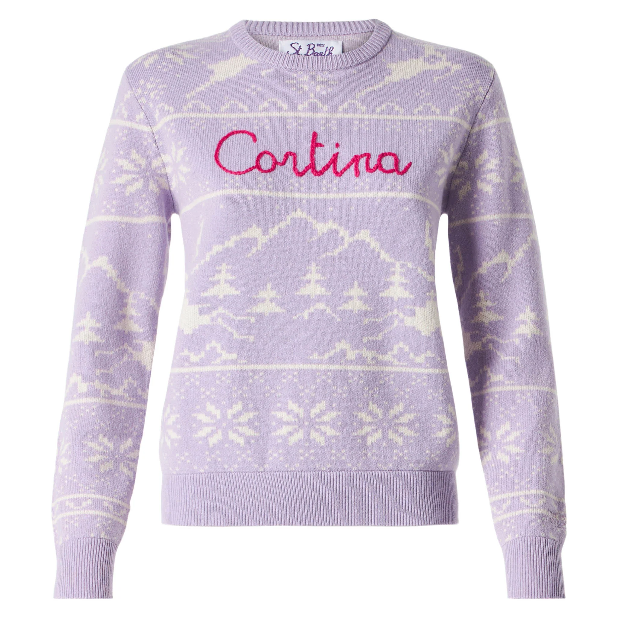 Jersey de mujer con estampado noruego y bordado Cortina.