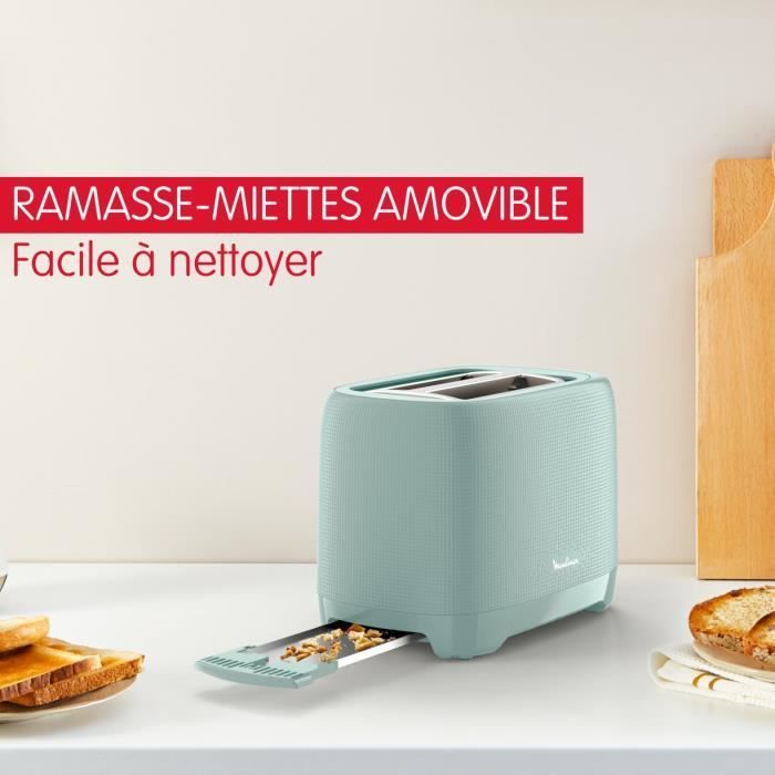 Tostapane Moulinex Morning a 2 fette, scaldapasta, 7 livelli di doratura, LT2M1310