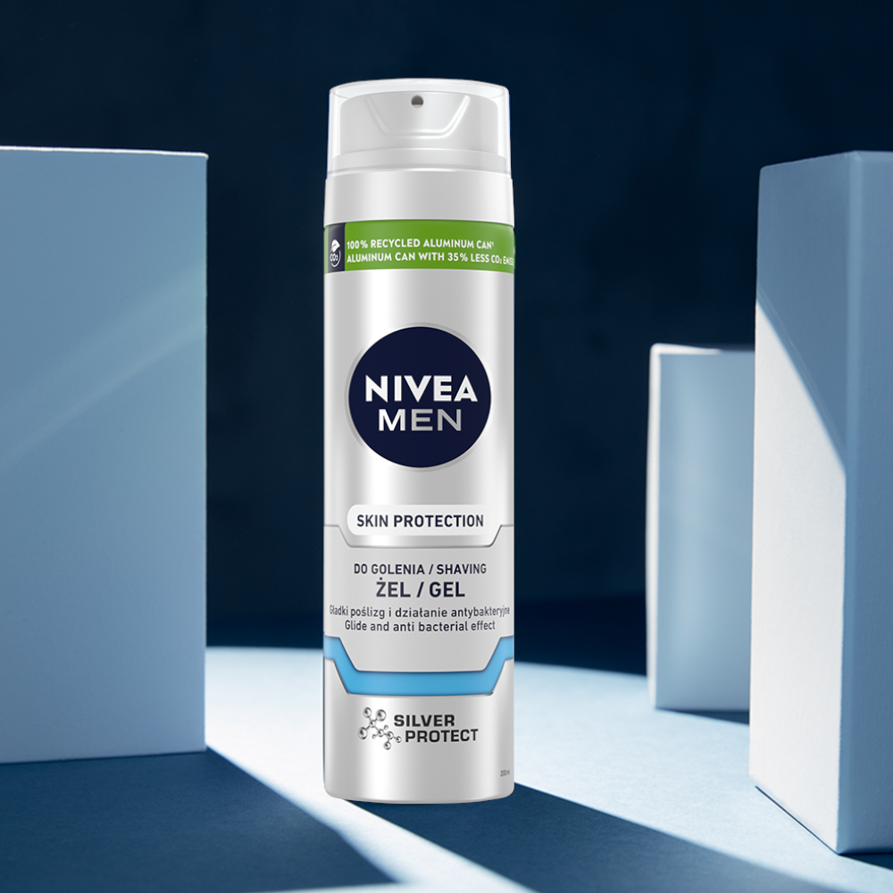 Gel de afeitar Nivea Men 200ml Protección Plata para hombres