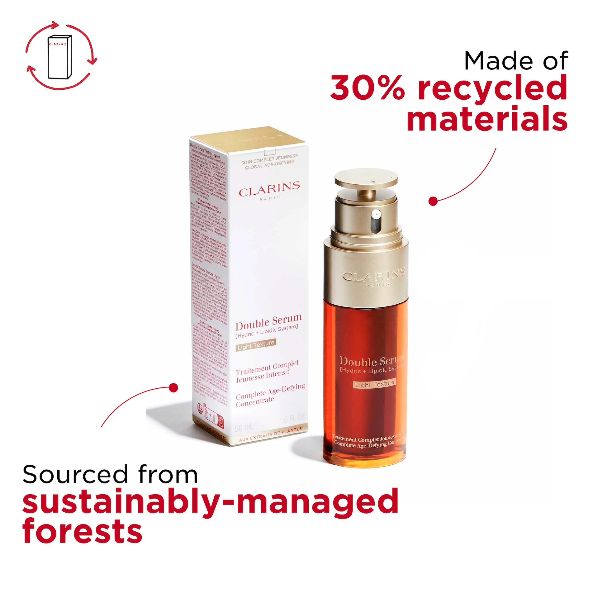 Dupla Szérum Könnyű Textúra 50 ml - Clarins