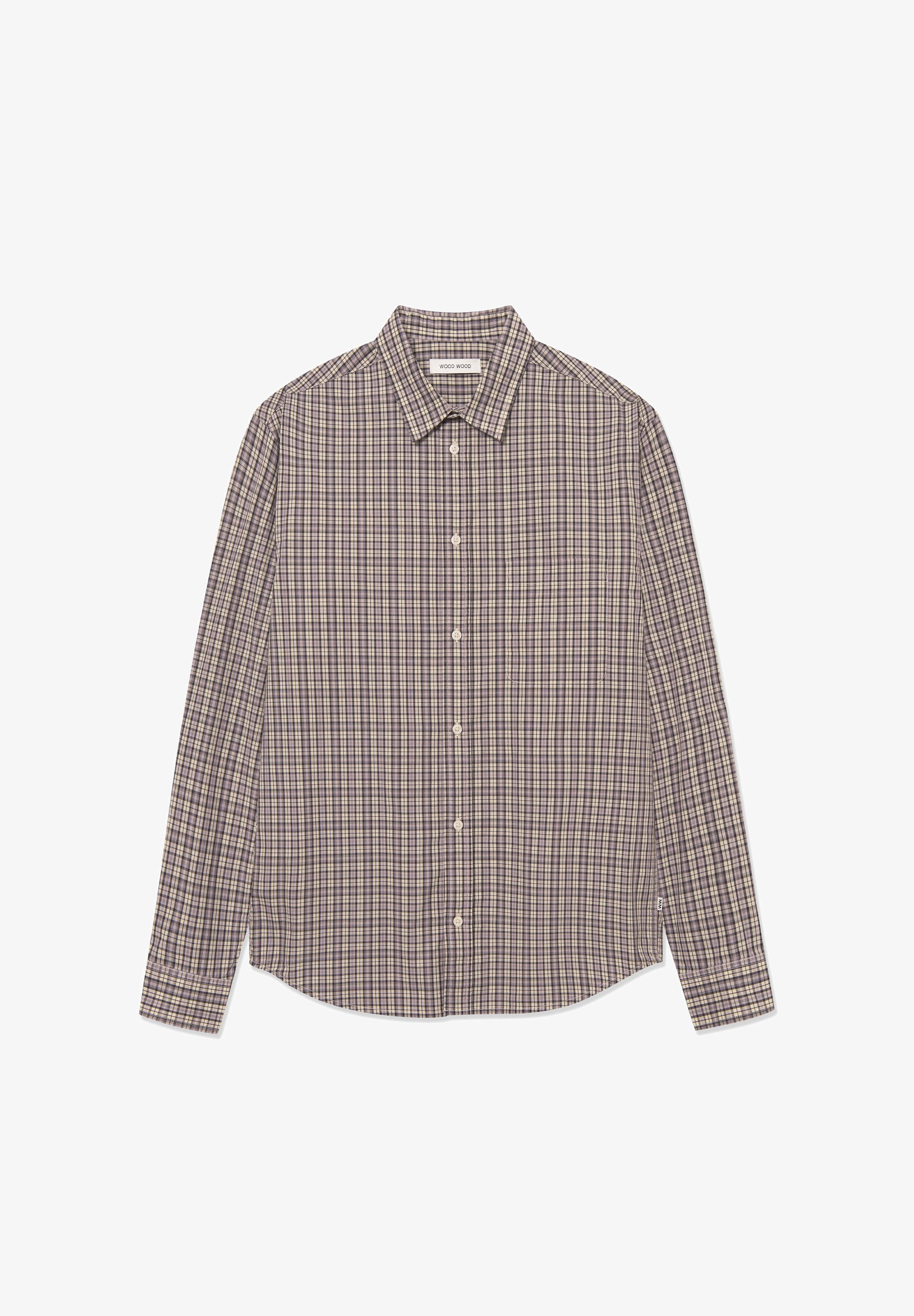 WOOD WOOD CARTER CHECK - Košile - minimal gray check