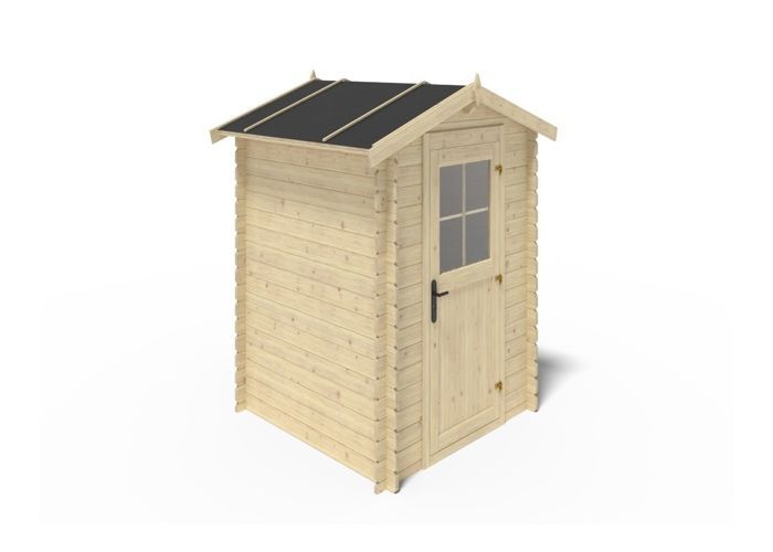 Abri de jardin en bois - 3,61m2 - 1,90x1,90m - Ep. 28mm - Couleur: naturel - DOM593