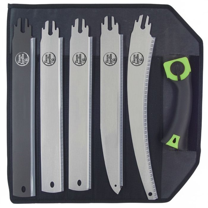Handsnoeischaar - Multifunctionele tuinzaag met 5 verwisselbare bladen - Complete set voor tuingrond