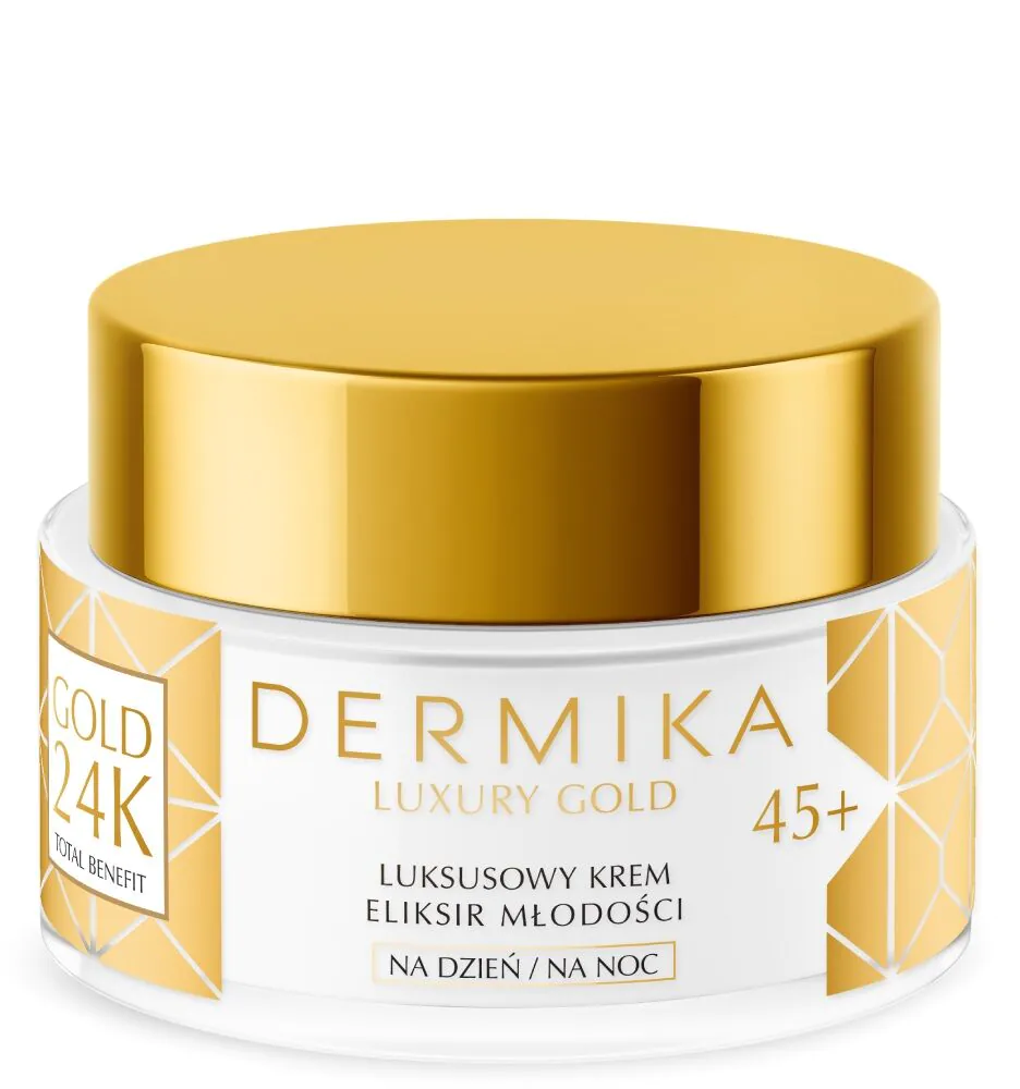Dermika Luxury Gold 24k Luksusowy krem Elikris Młodości 45+ dzień/noc