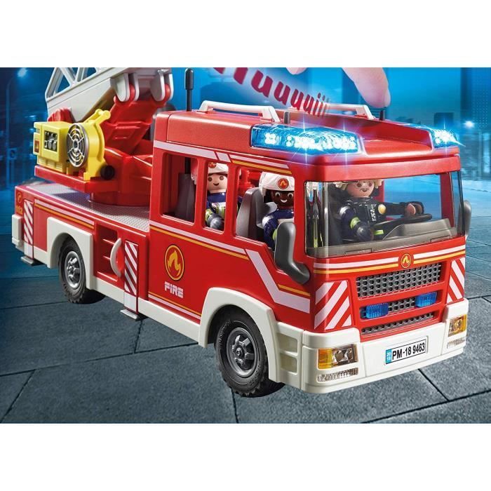 PLAYMOBIL 9463 Brandweerwagen met draaibare ladder, Stadsactie, Leeftijd 4+