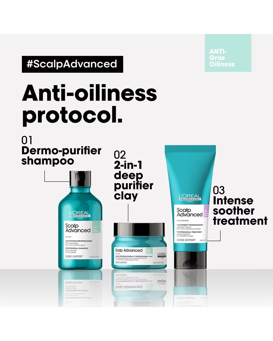 L'ORÉAL PROFESSIONNEL Scalp Advanced Anti-secreții Argilă purificatoare în profunzime 2 în 1