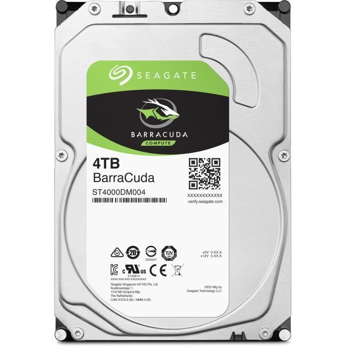 SEAGATE - Disco rigido interno HDD - BarraCuda - 4TB - 5400 RPM - 3,5