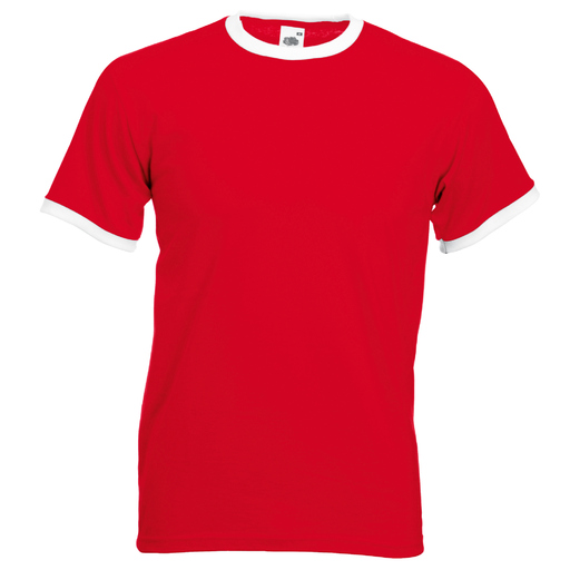  Camiseta De Manga Corta Con Bordes De Diferente Color Fruit Of The Loom