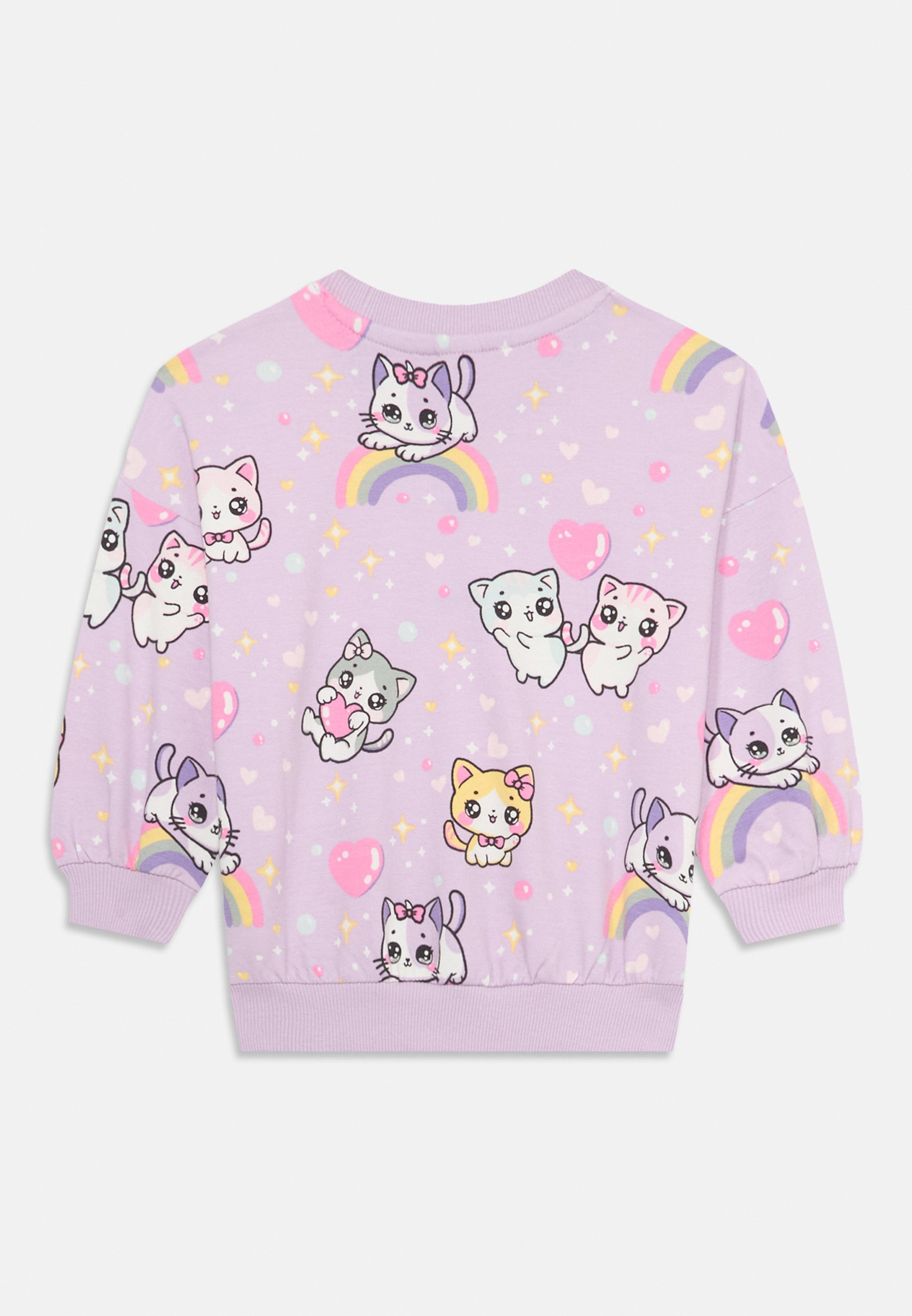 Felpa Lindex CATS AND RAINBOWS - lilla chiaro