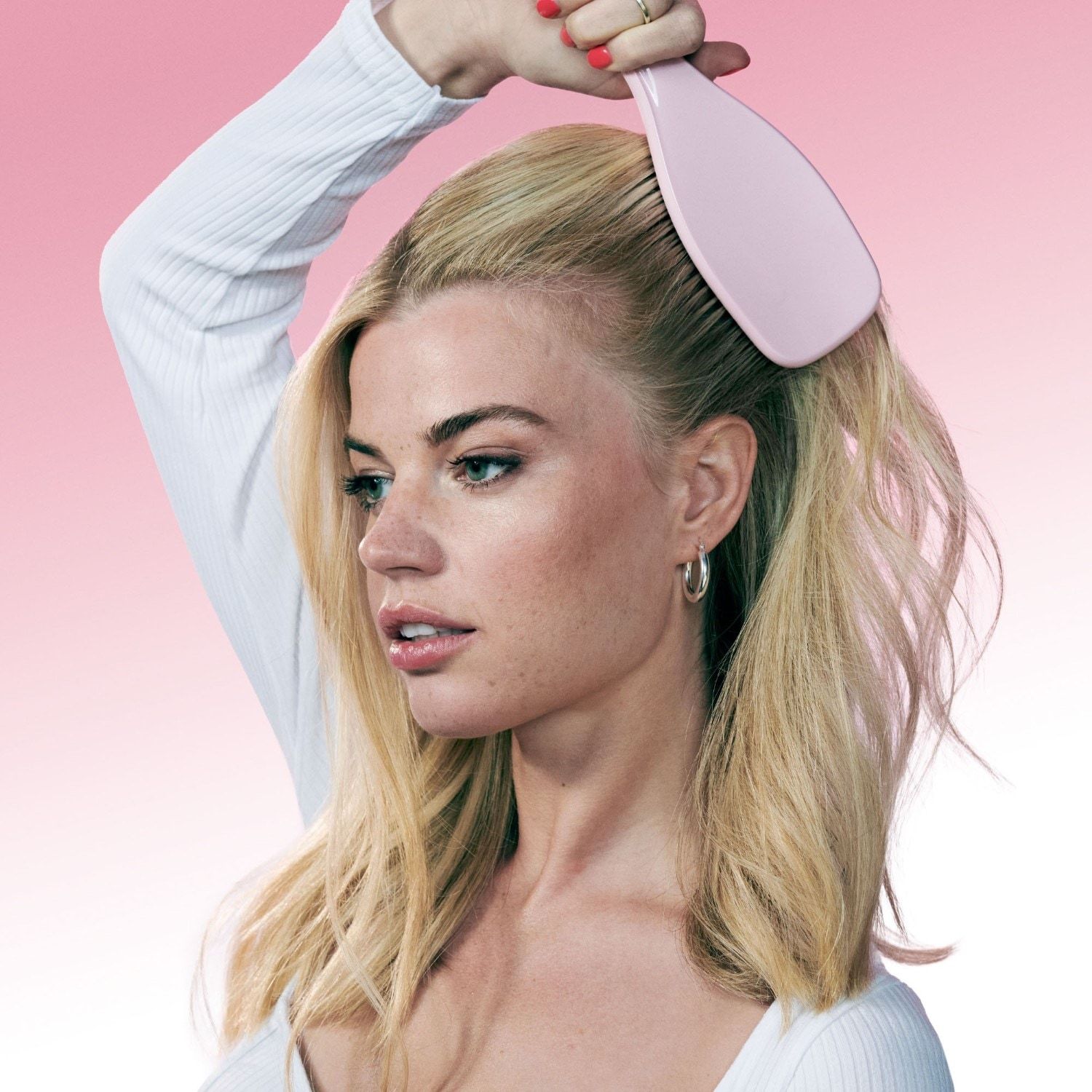 Tangle Teezer ploché a lopatkové kefy na rozčesávanie Wet Detangler Millennial Pink - 1 kus