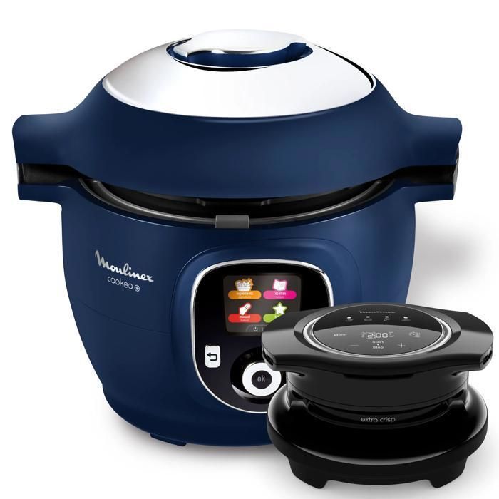 Moulinex Cookeo+ con Extra Crisp, multicocina, 6 modos de cocción, 4 modos de freidora de aire, YY5585FB